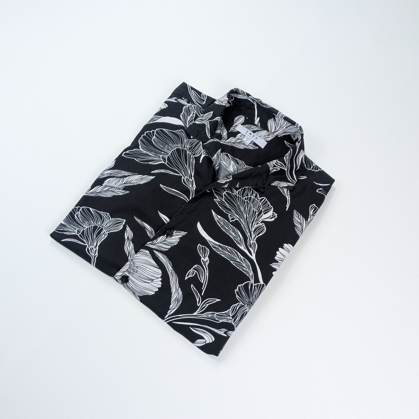 Camicia black & white elegante streetwear - S