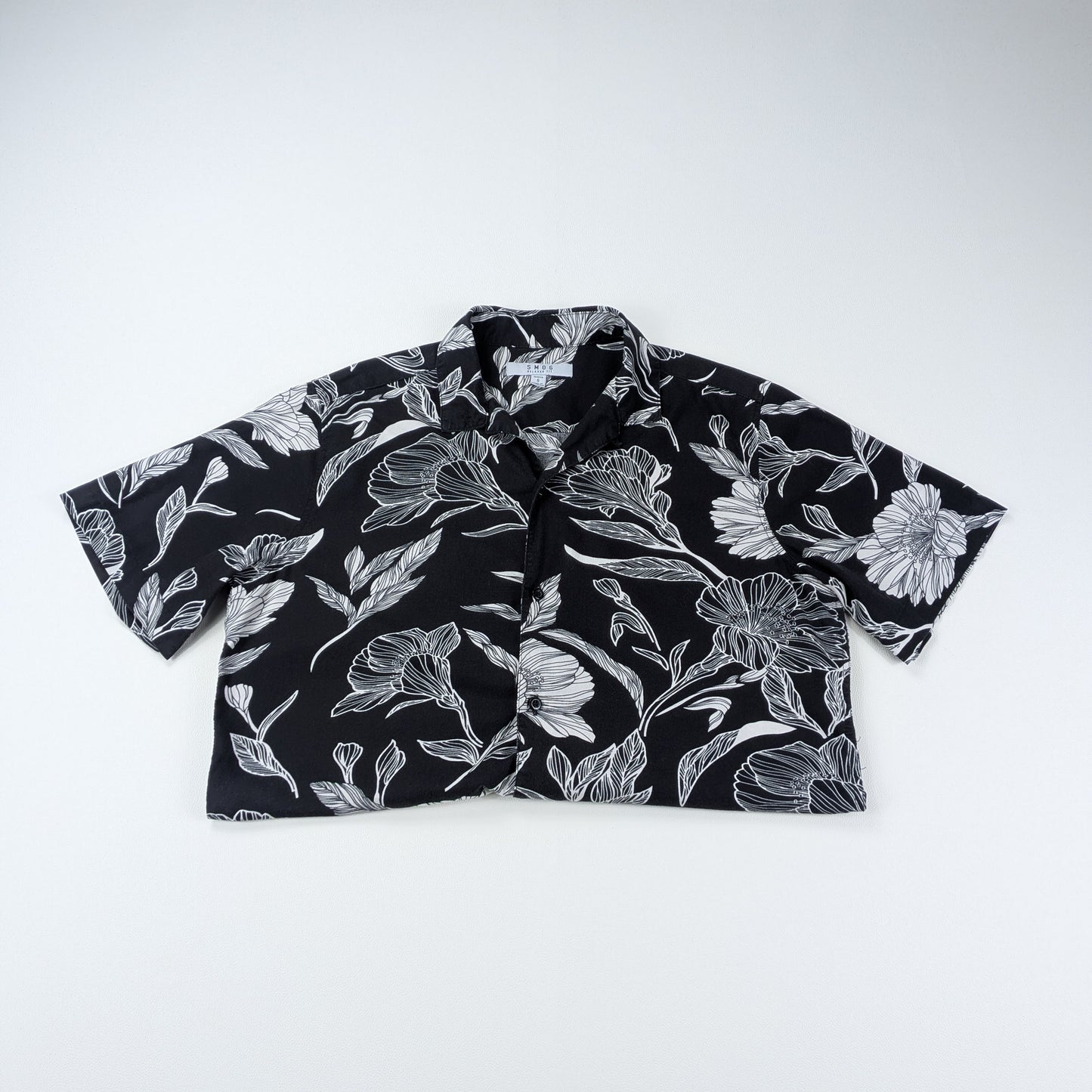 Camicia black & white elegante streetwear - S
