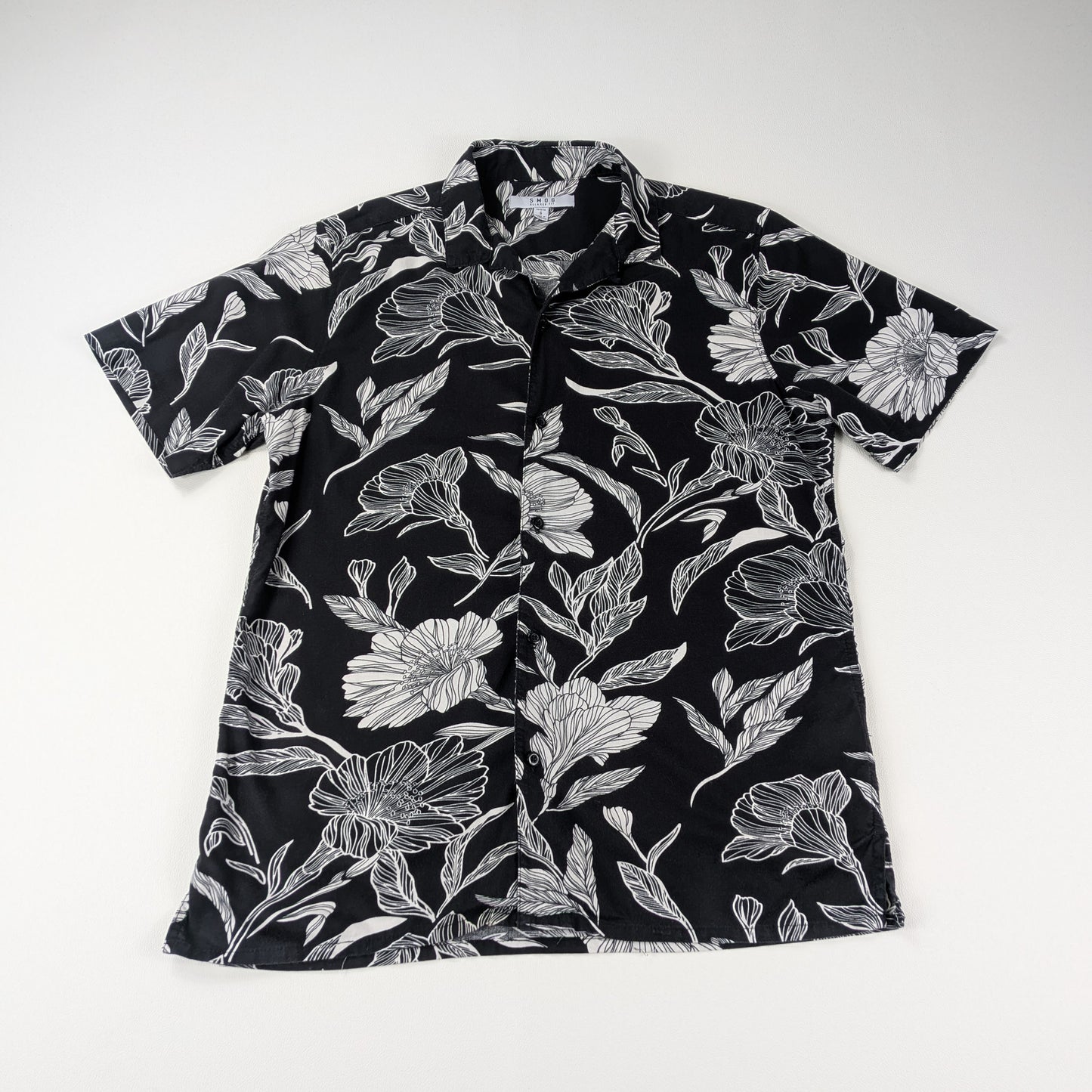Camicia black & white elegante streetwear - S