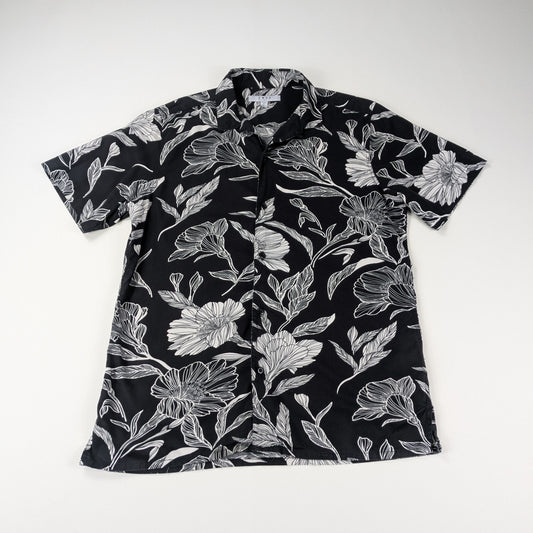 Camicia black & white elegante streetwear - S