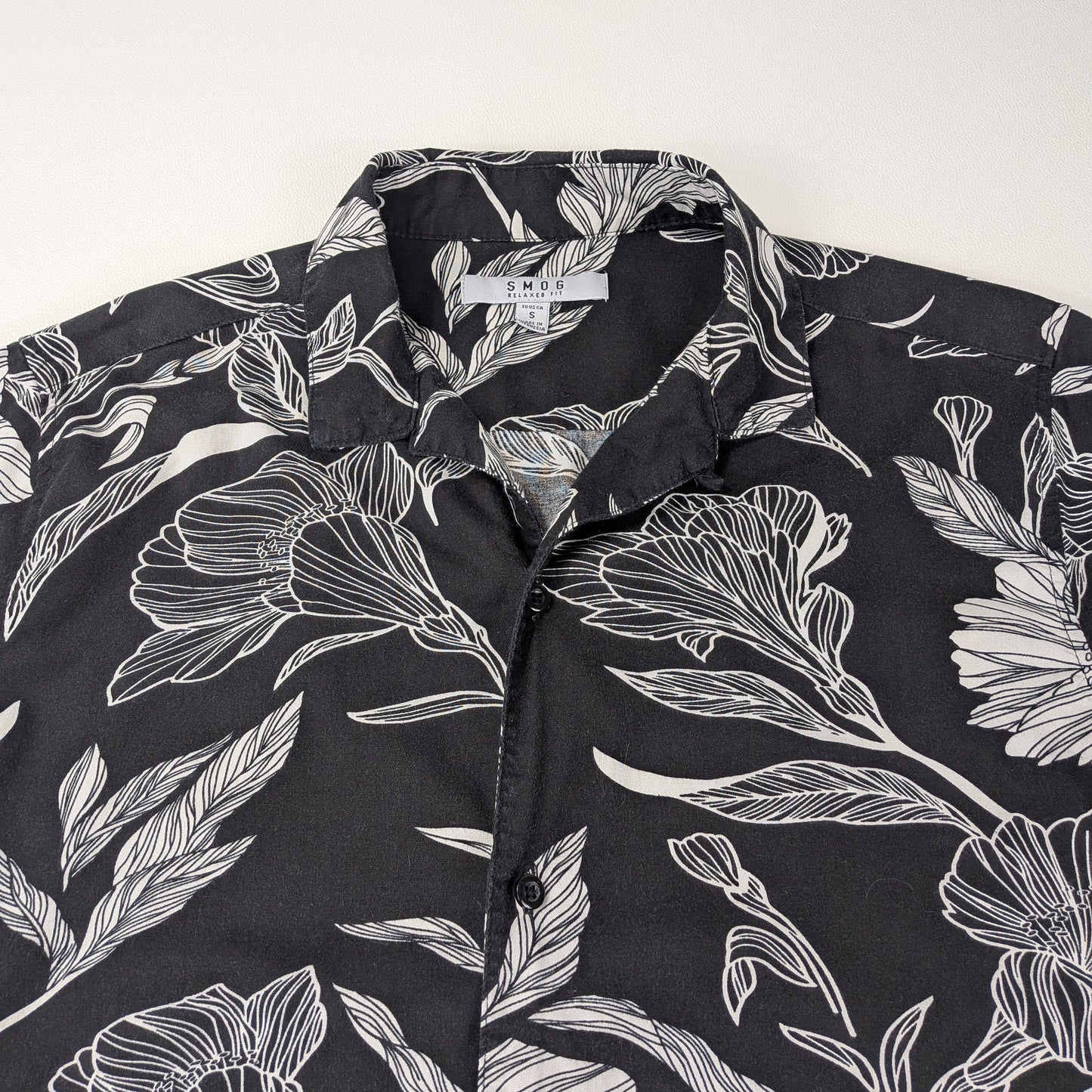 Camicia black & white elegante streetwear - S