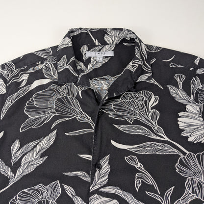Camicia black & white elegante streetwear - S