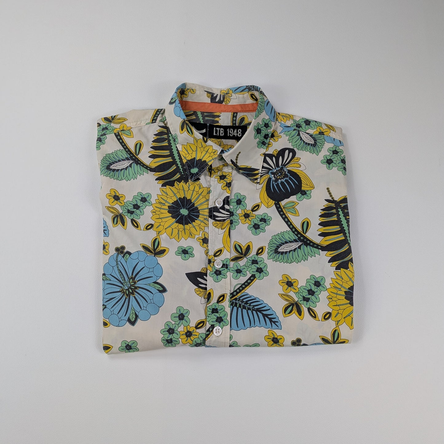 Camicia estiva con fantasia floreale multicolor - XL