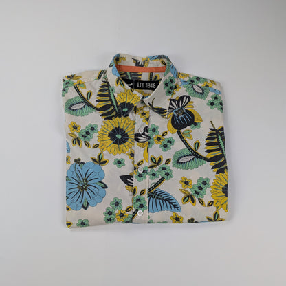 Camicia estiva con fantasia floreale multicolor - XL