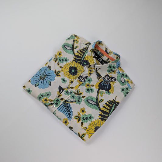 Camicia estiva con fantasia floreale multicolor - XL