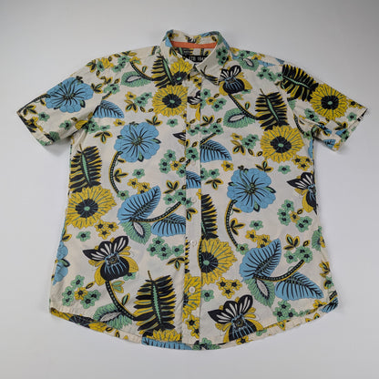 Camicia estiva con fantasia floreale multicolor - XL