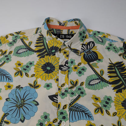 Camicia estiva con fantasia floreale multicolor - XL
