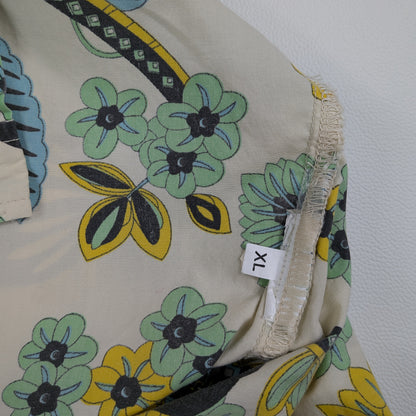 Camicia estiva con fantasia floreale multicolor - XL