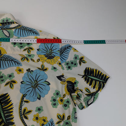 Camicia estiva con fantasia floreale multicolor - XL