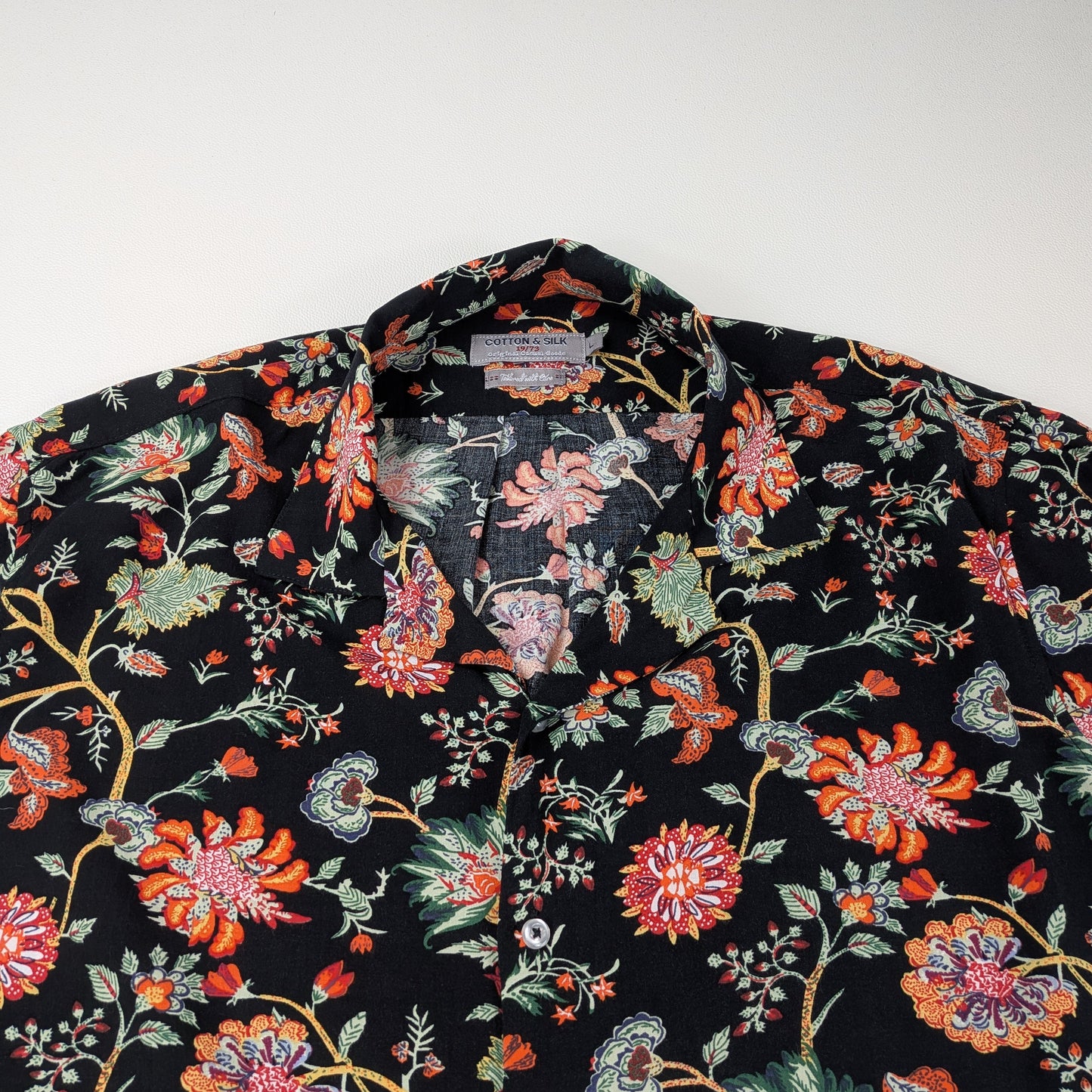 Camicia Cotton&Silk floreale multicolor retrò - L