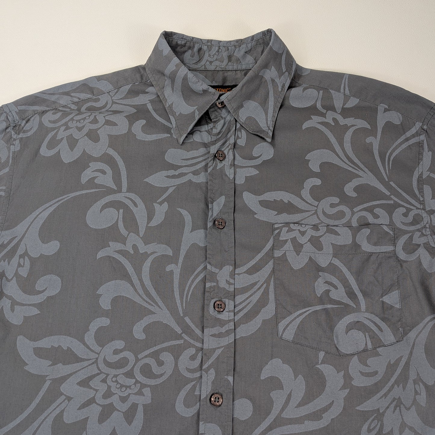 Camicia vintage Gintonic floreale damascata elegante - M/L