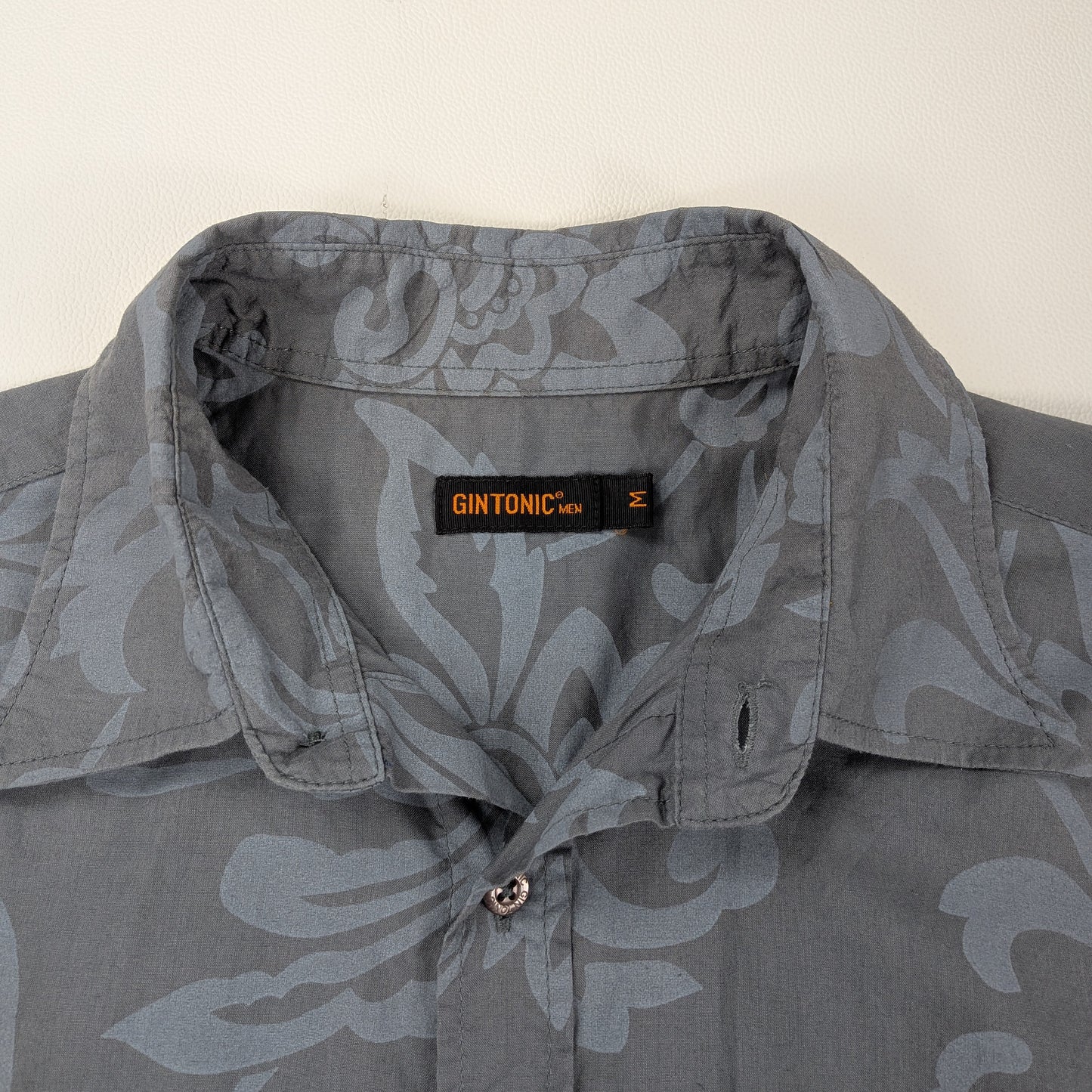 Camicia vintage Gintonic floreale damascata elegante - M/L