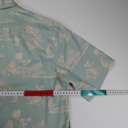 Camicia hawaiana Ocean Current vintage tropical - L