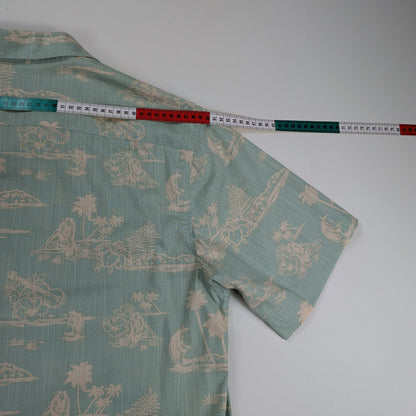 Camicia hawaiana Ocean Current vintage tropical - L