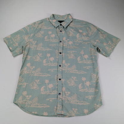 Camicia hawaiana Ocean Current vintage tropical - L