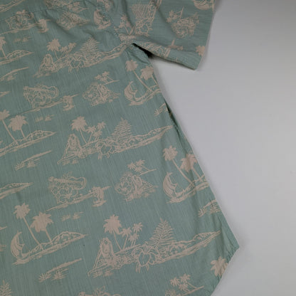 Camicia hawaiana Ocean Current vintage tropical - L