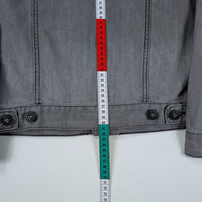 Giacca Guess in denim grigio trucker hoodie - S