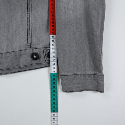 Giacca Guess in denim grigio trucker hoodie - S
