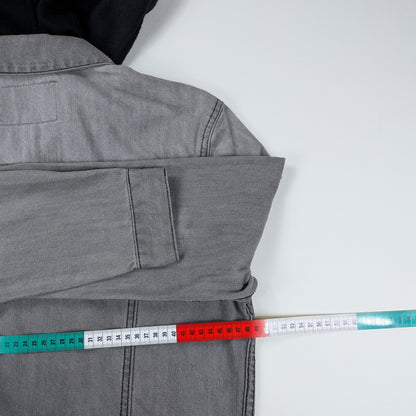 Giacca Guess in denim grigio trucker hoodie - S