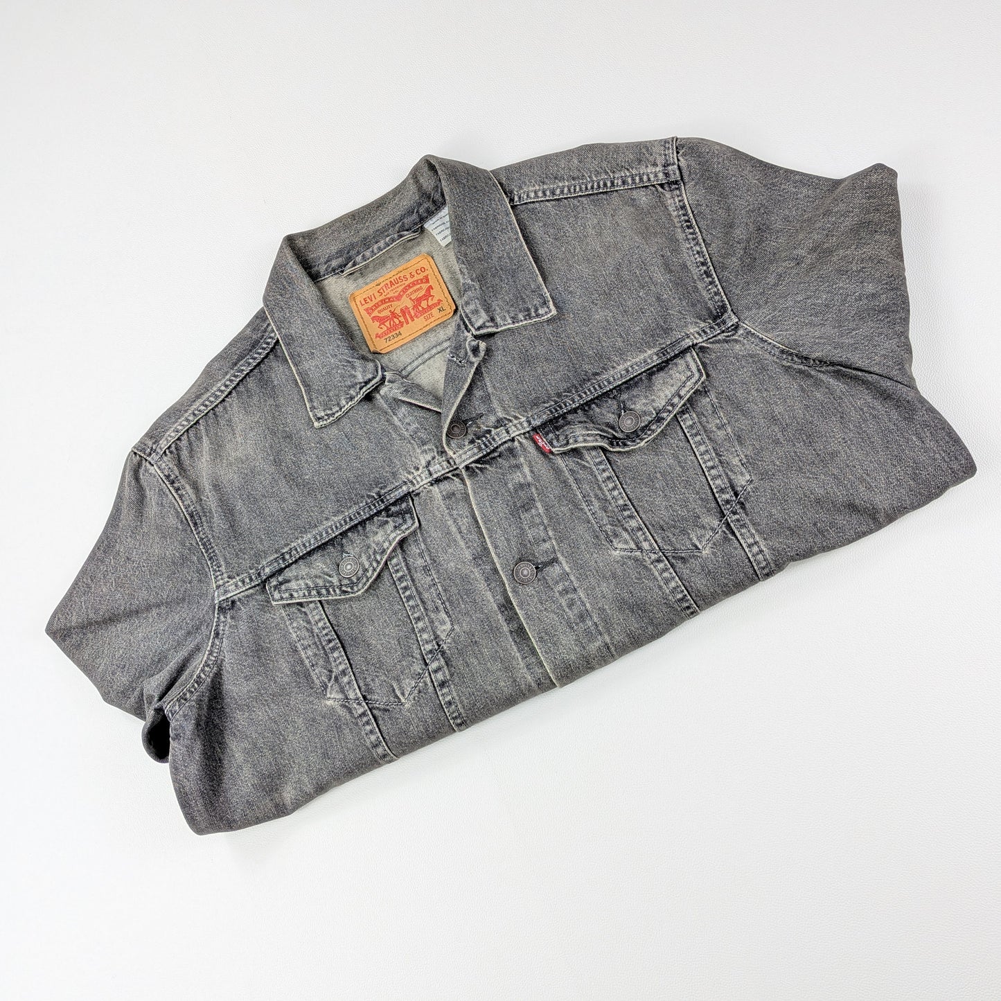 Giacca vintage Levi’s 72334 denim grigio stonewashed - L/XL