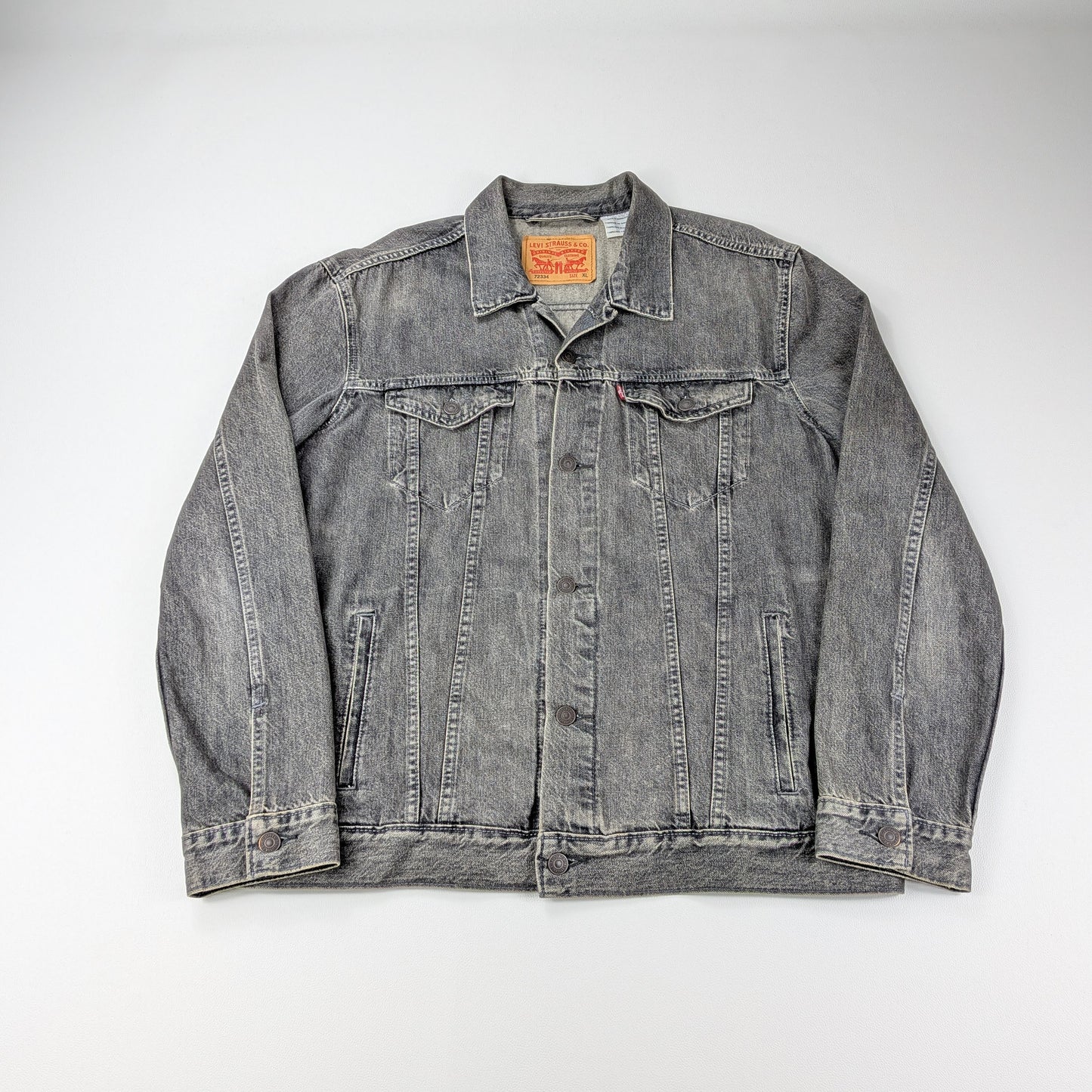 Giacca vintage Levi’s 72334 denim grigio stonewashed - L/XL