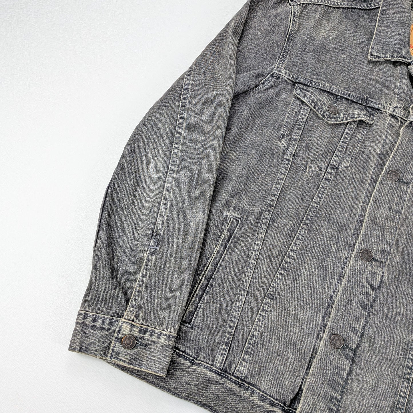 Giacca vintage Levi’s 72334 denim grigio stonewashed - L/XL