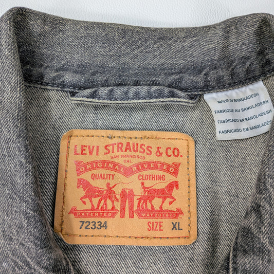 Giacca vintage Levi’s 72334 denim grigio stonewashed - L/XL