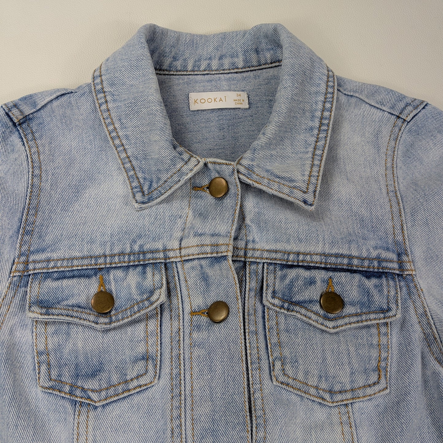 Giacca denim Kookai cropped vintage chic - XXS/XS