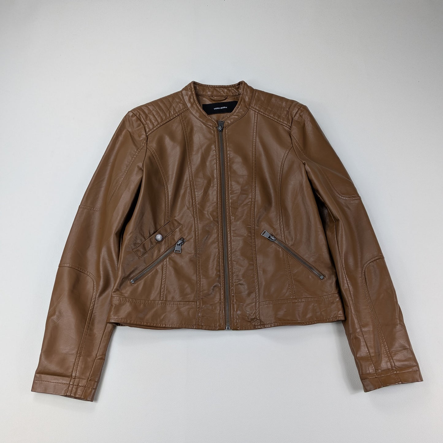 Giacca Vero Moda in similpelle corta aderente biker retrò - S/M
