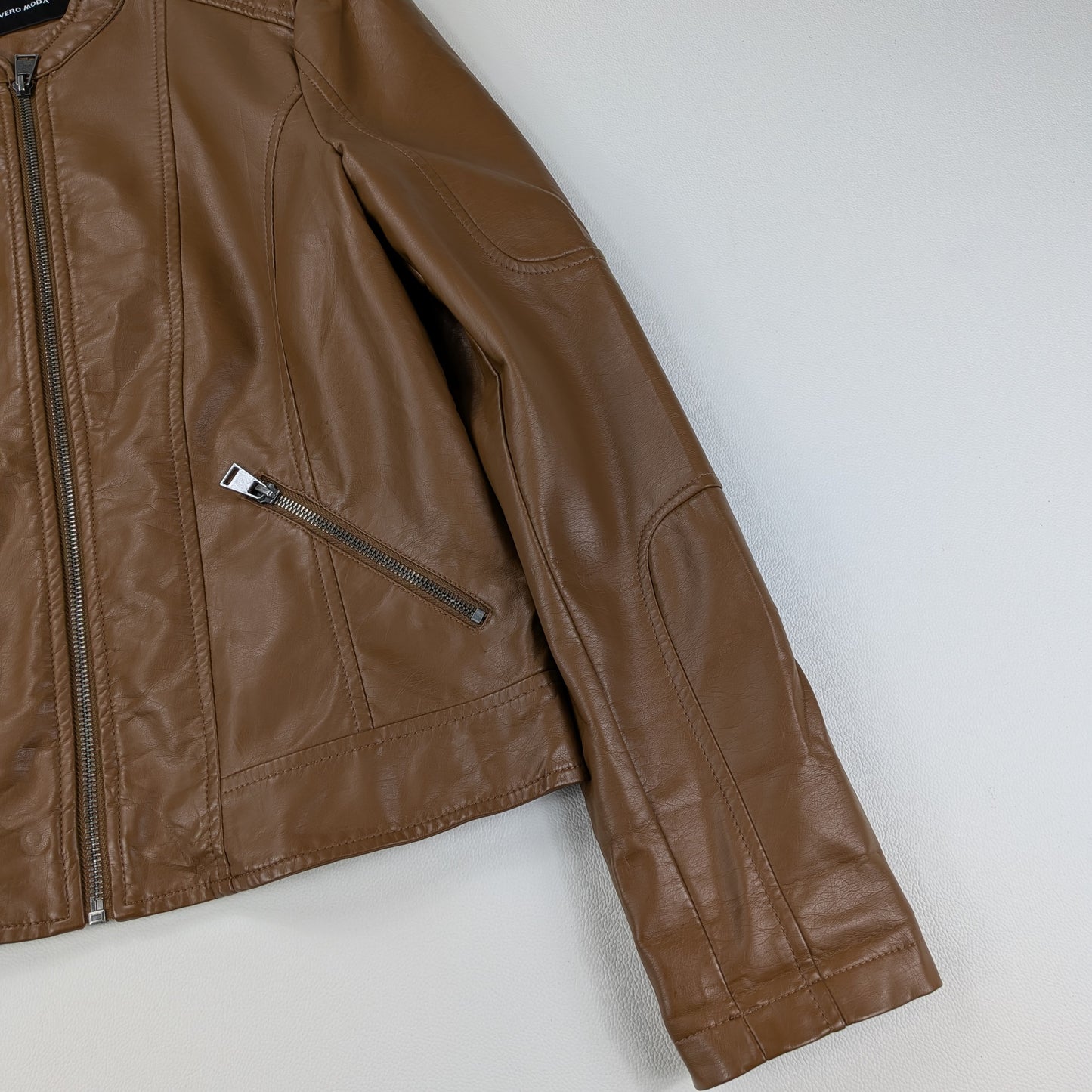 Giacca Vero Moda in similpelle corta aderente biker retrò - S/M