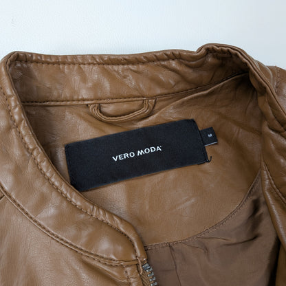 Giacca Vero Moda in similpelle corta aderente biker retrò - S/M