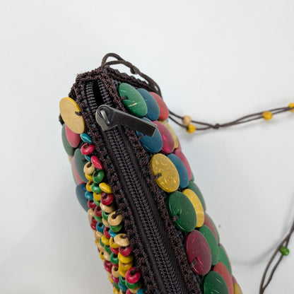 Borsa artigianale multicolore con perline etnico boho festival