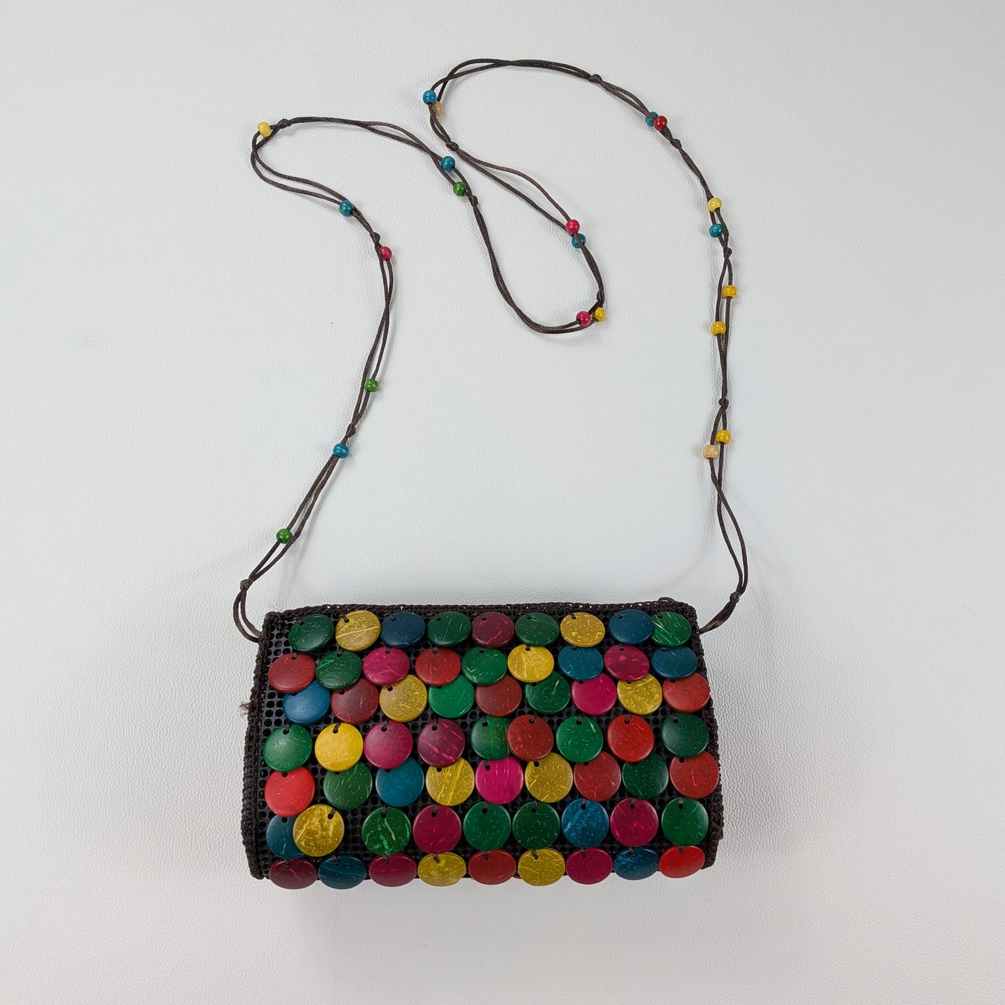 Borsa artigianale multicolore con perline etnico boho festival