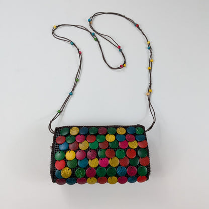 Borsa artigianale multicolore con perline etnico boho festival