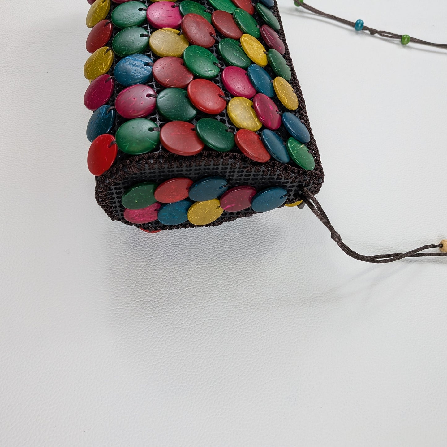 Borsa artigianale multicolore con perline etnico boho festival