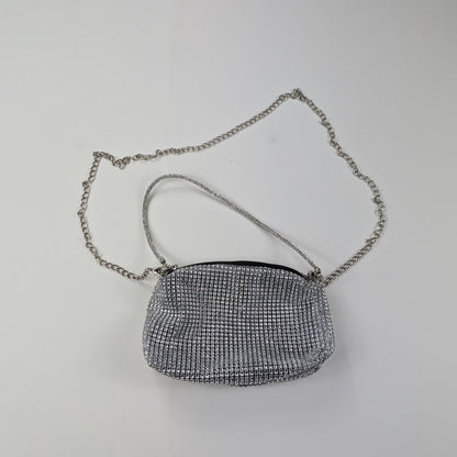 Borsa vintage strass effetto brillante doppia tracolla
