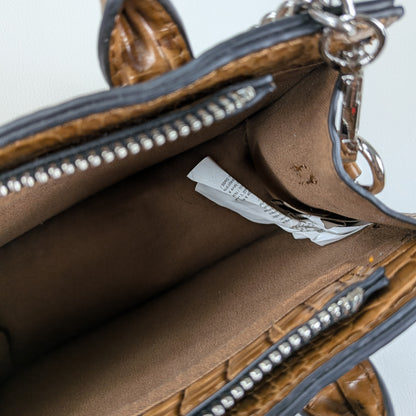 Mini bag vintage Y2K texture effetto pelle esotica