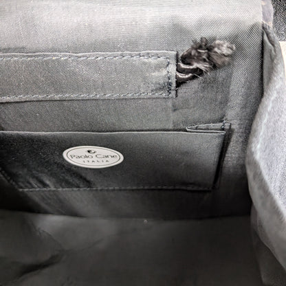 Borsa piccola nera elegante vellutata manico corto