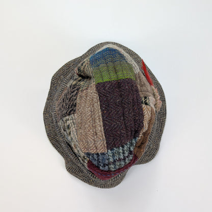 Cappello artigianale Hanna Hats 100% lana Irish Donegal Tweed - L