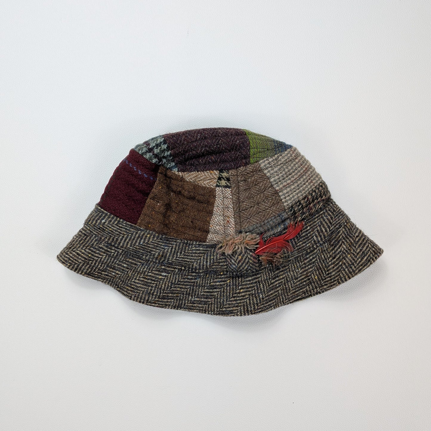 Cappello artigianale Hanna Hats 100% lana Irish Donegal Tweed - L