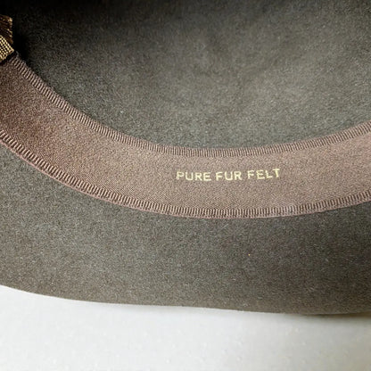 Cappello vintage Thomas Gardener in feltro di vera pelliccia di alta qualità