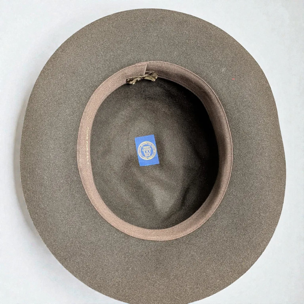 Cappello vintage Thomas Gardener in feltro di vera pelliccia di alta qualità