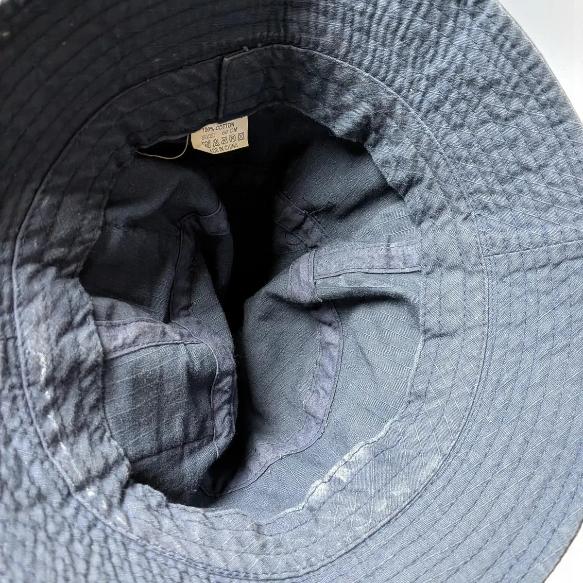 Cappello bucket workwear vintage blu navy