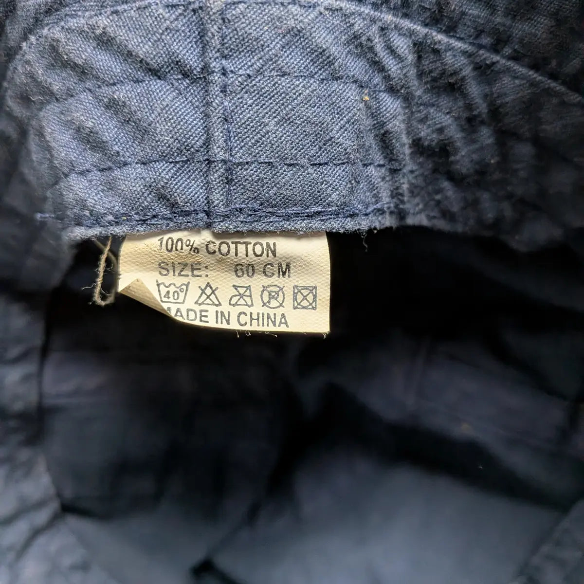 Cappello bucket workwear vintage blu navy