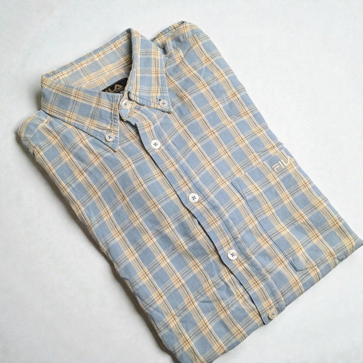 Camicia vintage Fila a quadri in cotone - S/M
