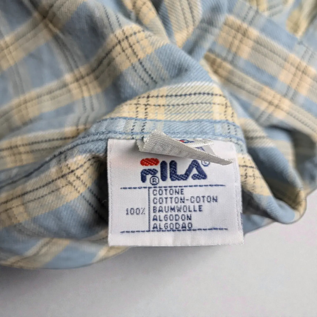 Camicia vintage Fila a quadri in cotone - S/M