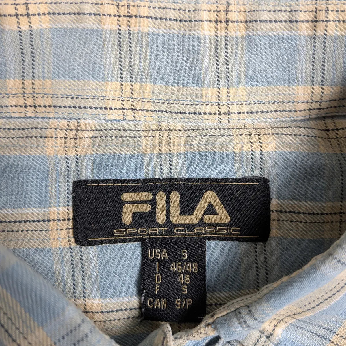 Camicia vintage Fila a quadri in cotone - S/M