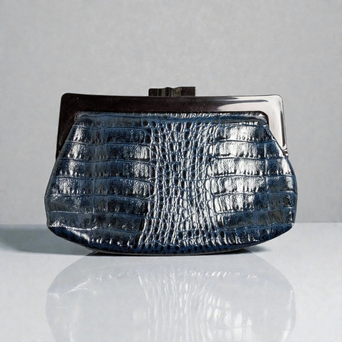 Clutch vintage anni ’70/’80 effetto coccodrillo