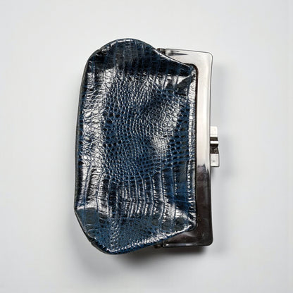 Clutch vintage anni ’70/’80 effetto coccodrillo