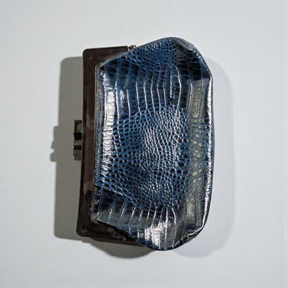 Clutch vintage anni ’70/’80 effetto coccodrillo